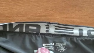 Cumshot on Dirty Boxer Briefs 