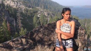 lighting it up, smoking it up in the woods