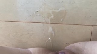 Puddle of Pussy Juice right after I Came Hard from Masturbation