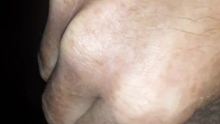 Slow strokes on my dick 