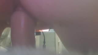 Riding big dildo with my dripping wet pussy