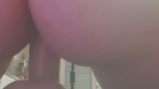 Riding big dildo with my dripping wet pussy