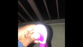 Playing on the balcony 
