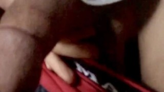 Playing with my huge softie dick in red undies