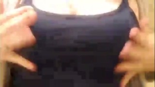 Rubbing tatted tits 