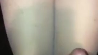 Slow motion cum on wife’s white nylons