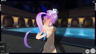 3D HENTAI Minato Aqua jerking off big cock with big tits