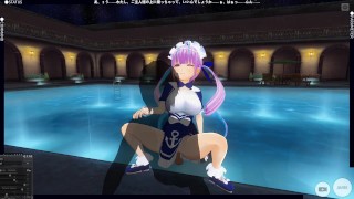 3D HENTAI Minato Aqua Pool Fuck and Cum