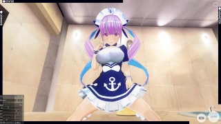 3D HENTAI POV Minato Aqua Rides Your Cock