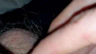 Fiddling with my little limp dick 