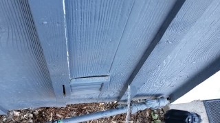 FTM Spraying Pee Against My House