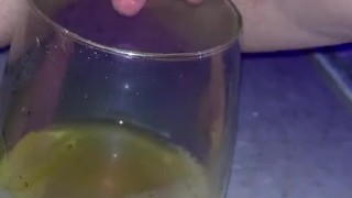 Pissing in a wine glass