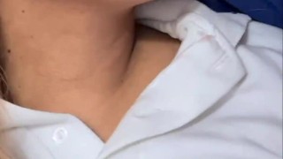 my teen stepdaughter swallows my cum for money to get a new laptop