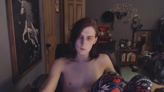 Transgirl Topless Smoking