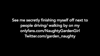 Driving naked and Masturbating