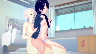 [Shokugeki no Souma] Futa Nakiri Alice x Tadokoro Megumi (3d hentai)