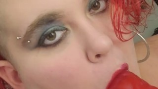 Practicing that cocksucking