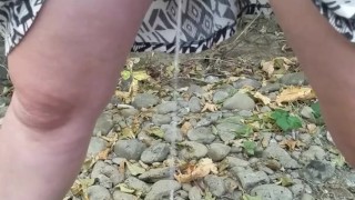 Pissing at the river 