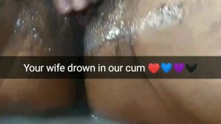 After this gangbang my wife fucks only no-condom and no-pills [Cuckold. Snapchat]