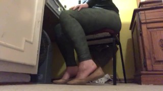 Sexy Candid shoeplay in flats