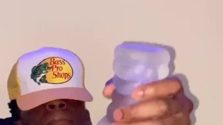 Fucking Homemade Pocket Pussy With Long Cock & Cum Shots 
