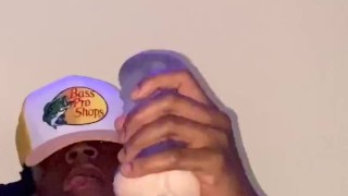 Fucking Homemade Pocket Pussy With Long Cock & Cum Shots 
