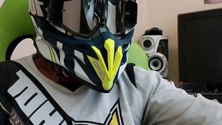 Wank Jerk off Cum in Mx Motocross Gear