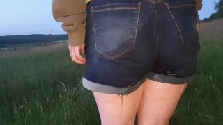 Desperately peeing my shorts in public makes me feel so naughty ;)