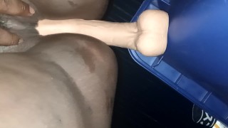 Teasing this phat pussy with my dildo