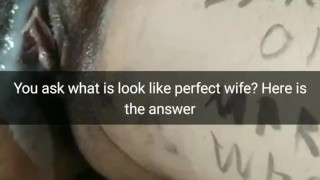 Perfect wife looks like - slut for bareback breeding [Cuckold. Snapchat]