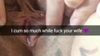 My wife milk so much cum from lover`s cock with her pussy! [Cuckold.Snapchat]