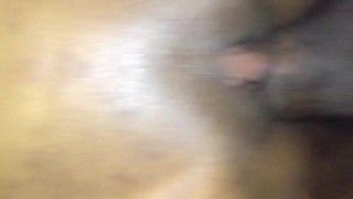 Husbands pounds wife from behind