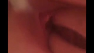 Playing with creamy pussy