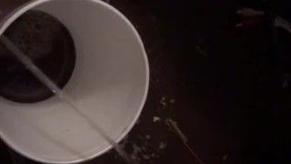 Pissing in a cup