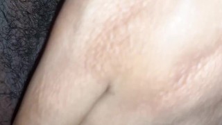 Playing with my hairy pussy