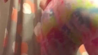 Naughty milf plays in the bathroom