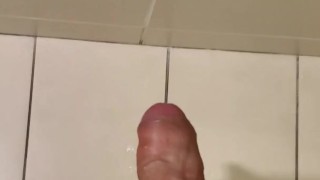 Bathroom cumshot