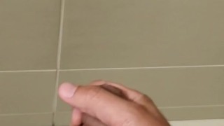 Bathroom cumshot