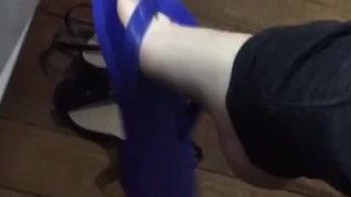 @tici_feet IG ticii_feet tici feet dangling blue havaianas (preview) full video for sale