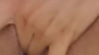 Girl touches herself in the shower with clamps on her tits