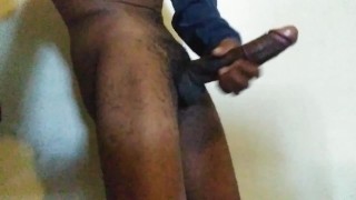 Stroking my long dick