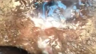 ChocolateLae pushes a HotLoad of cum out of her big ass