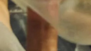 Guy Masterbating for the first time with a condom balloon till cumshot 
