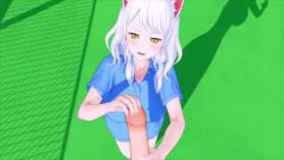 Monogatari White Hanekawa 3D HENTAI