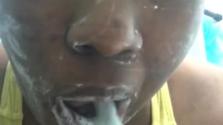 Washing face & brushing teeth before my dick appointment 