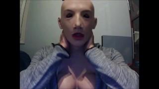 May and Anine Pt4! Removing my silicone female hand gloves and wigging in my pink wig!