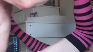 crossdressing femboy sissy fucked till cumming and filled up
