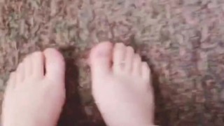 Taking off my shoes after a long day at work