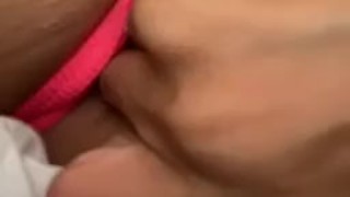 Petite Asian girl fingers herself