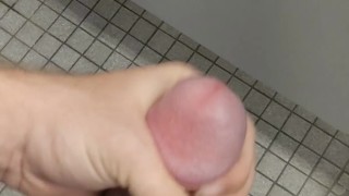 Cockdevotee Jerk Off In Public Bathroom Stall